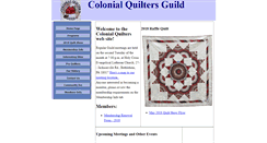 Desktop Screenshot of colonialquilters.org