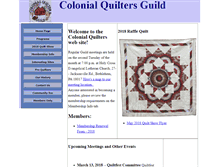 Tablet Screenshot of colonialquilters.org